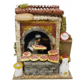 Il Pizzaiolo Pastore per Presepe in Movimento 17x17 cm