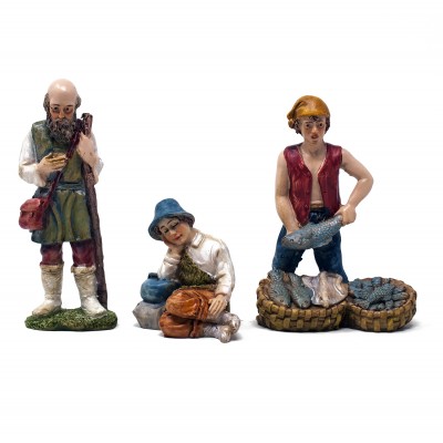 Pastori in resina da 10 cm per Presepe Set 15 pezzi - 79118