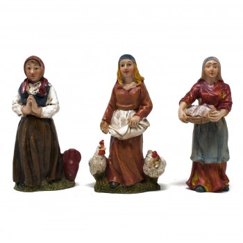 Pastori in resina da 10 cm per Presepe Set 15 pezzi - 79118