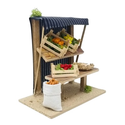 Banchetto Frutta Miniatura per Presepe