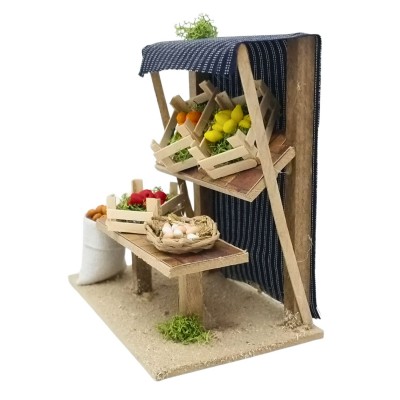 Banchetto Frutta Miniatura per Presepe