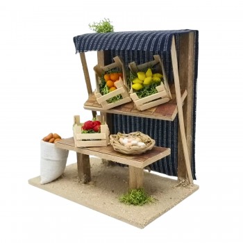 Banchetto Frutta Miniatura per Presepe