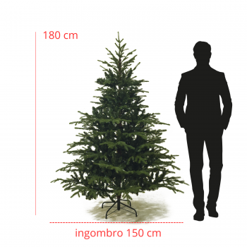 Albero di Natale Realistico in PE e PVC 180 cm Rudolph