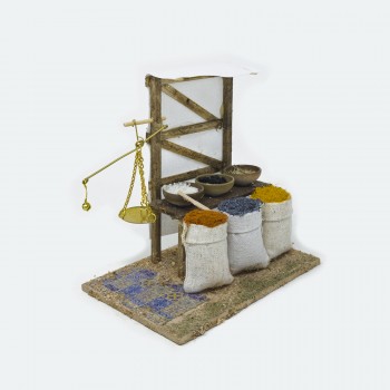 Banchetto Spezie Miniatura per Presepe