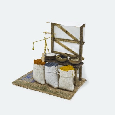 Banchetto Spezie Miniatura per Presepe
