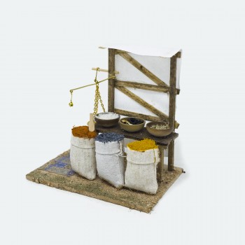Banchetto Spezie Miniatura per Presepe
