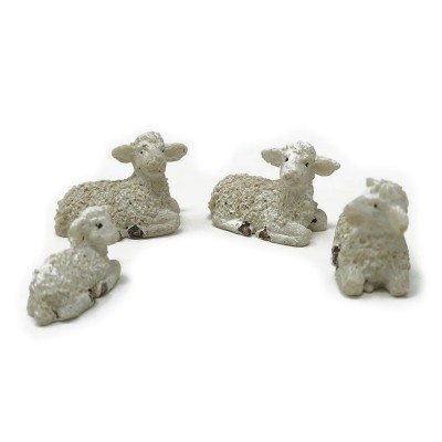 Set 4 Pecore in Resina 3 cm 10055