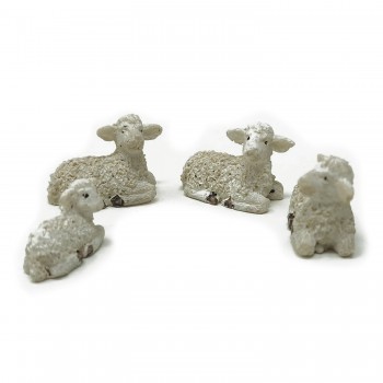 Set 4 Pecore in Resina 3 cm 10055