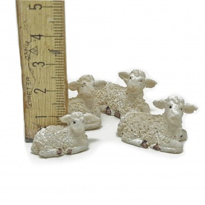 Set 4 Pecore in Resina 3 cm 10055