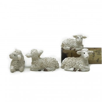 Set 4 Pecore in Resina 3 cm 10055