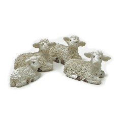 Set 4 Pecore in Resina 3 cm 10055