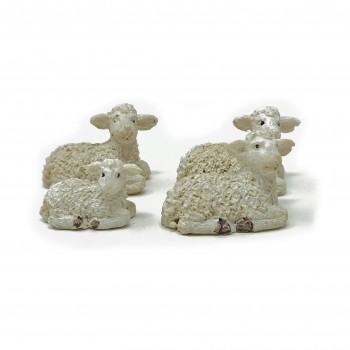Set 4 Pecore in Resina 3 cm 10055