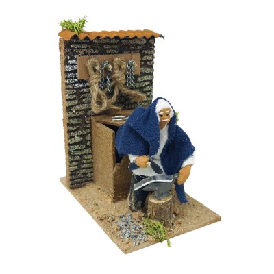 Il Fabbro Pastore per Presepe in Movimento 14x9 cm 79220