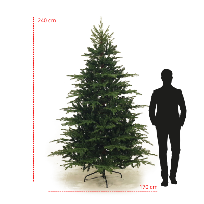 Albero di Natale Realistico Abete 240 cm Rudolph