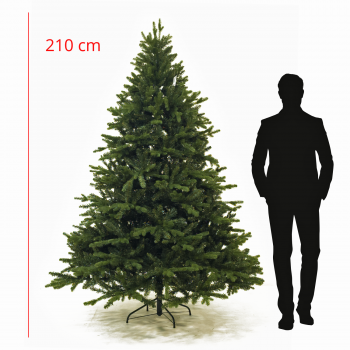 Albero di Natale Realistico in PE e PVC 210 cm Comet
