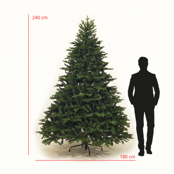Albero di Natale 240 cm Comet Abete Natalizio Realistico in PE e PVC