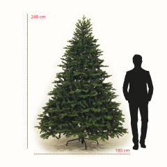 Albero di Natale 240 cm Comet Abete Natalizio Realistico in PE e PVC