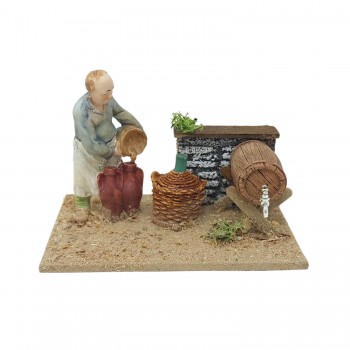 Scena con Oste per Presepe 14x9 cm