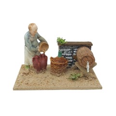 Scena con Oste per Presepe 14x9 cm