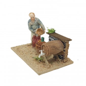 Scena con Oste per Presepe 14x9 cm