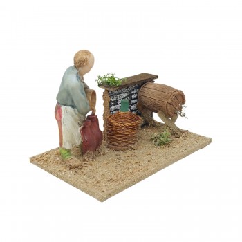 Scena con Oste per Presepe 14x9 cm
