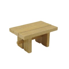 Tavolo Rettangolare con 2 Panche Miniature per Presepe