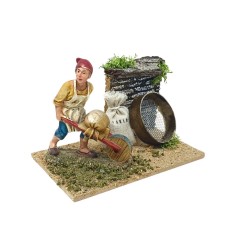 Scena con Panettiere per Presepe 14x9 cm