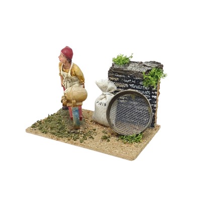 Scena con Panettiere per Presepe 14x9 cm