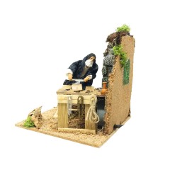 Arrotino Pastore per Presepe in Movimento 17x17 cm 79007