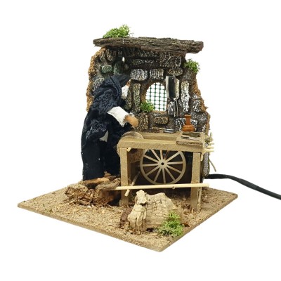 Arrotino Pastore per Presepe in Movimento 17x17 cm 79007
