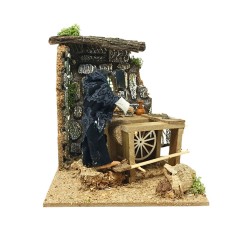 Arrotino Pastore per Presepe in Movimento 17x17 cm 79007