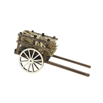 Carretto per presepe con Paglia 15x7 cm 79261