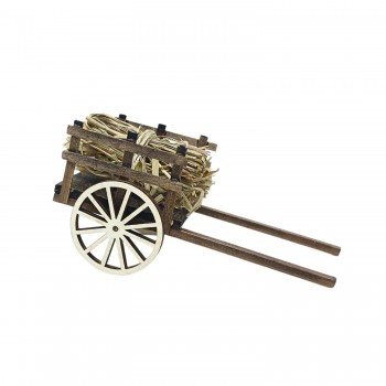 Carretto per presepe con Paglia 15x7 cm 79261