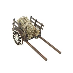 Carretto per presepe con Paglia 15x7 cm 79261