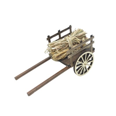 Carretto per presepe con Paglia 15x7 cm 79261