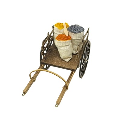 Carretto con Spezie Miniatura per Presepe 15x10 cm 79262