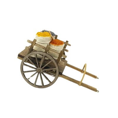 Carretto con Spezie Miniatura per Presepe 15x10 cm 79262