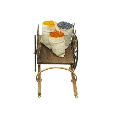 Carretto con Spezie Miniatura per Presepe 15x10 cm 79262