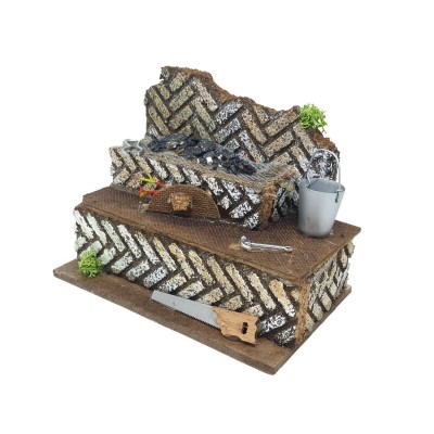 Fucina Fabbro con Lampada Effetto Fuoco 15x10 cm 11392