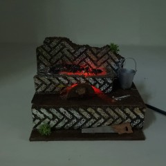 Fucina Fabbro con Lampada Effetto Fuoco 15x10 cm 11392