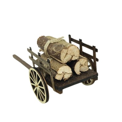 Carretto con Carico di Legna per Presepe