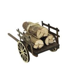 Carretto con Carico di Legna per Presepe
