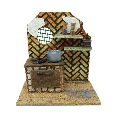 Scena Presepe Cucina 14x9 cm