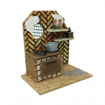 Scena Presepe Cucina 14x9 cm