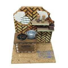Scena Presepe Cucina 14x9 cm