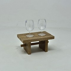 Set 2 Calici Trasparenti in PVC Miniatura per Presepe 12048