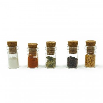 Set 5 Barattoli con Spezie in Miniatura Presepe 79336