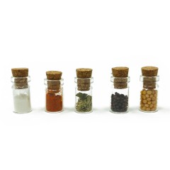 Set 5 Barattoli con Spezie in Miniatura Presepe 79336