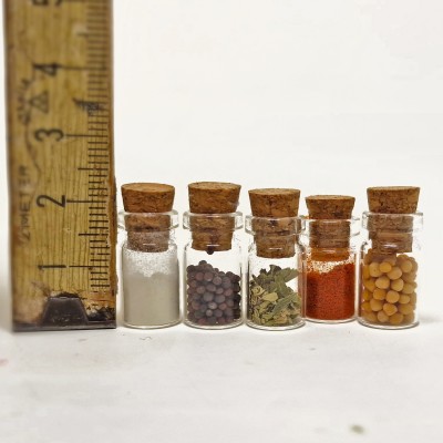 Set 5 Barattoli con Spezie in Miniatura Presepe 79336 2