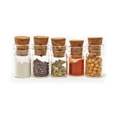 Set 5 Barattoli con Spezie in Miniatura Presepe 79336